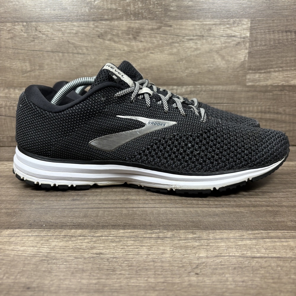 Brooks Revel 2 Black Gray Mens US Size 12 EUR 46 1102921D050 Running Shoes